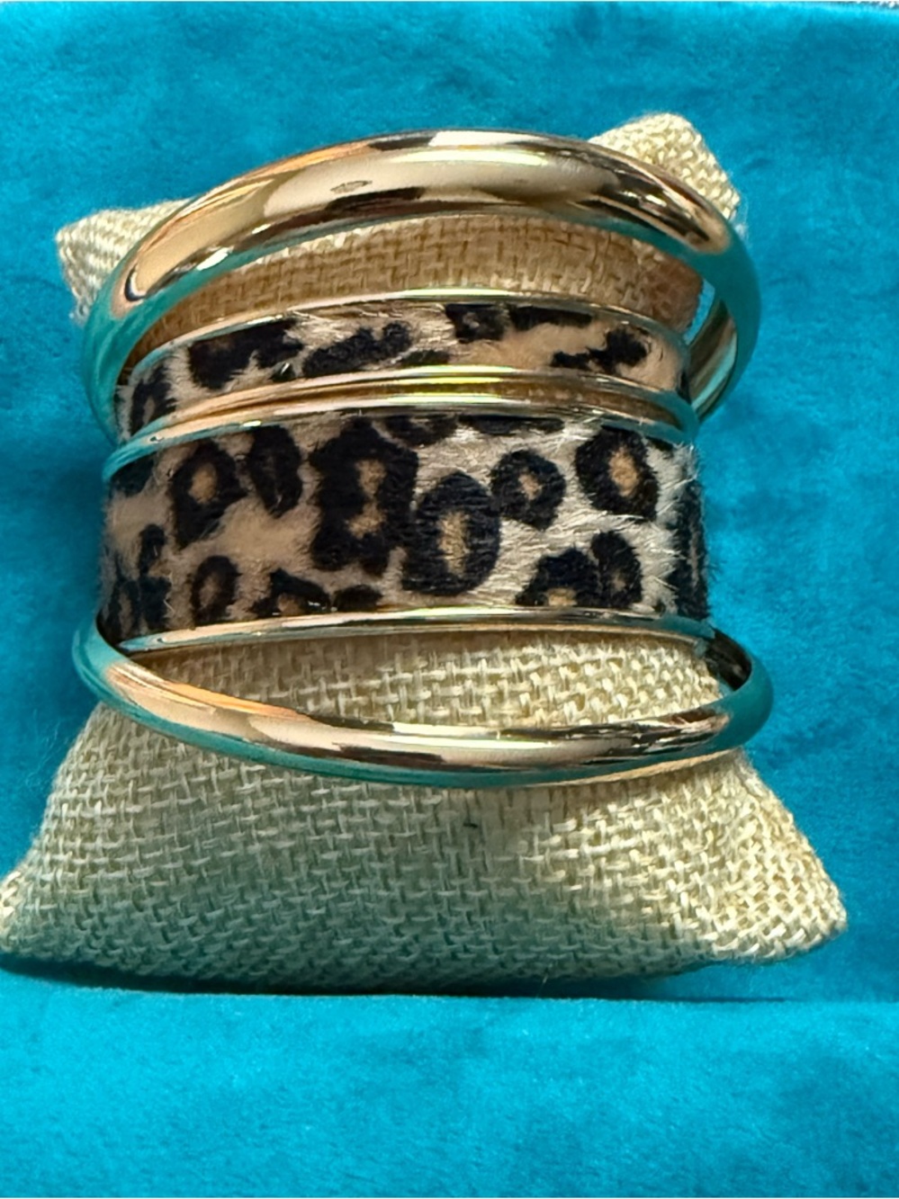 LAST ONE!! Gold Leopard Print Cuff Bracelet Bangle